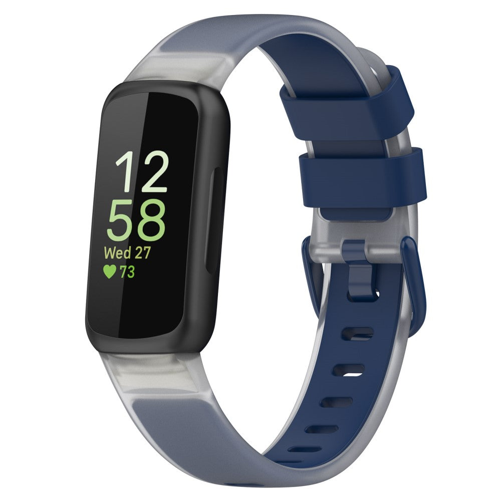 Holdbart Silikone Rem passer til Fitbit Inspire 3 - Blå#serie_10