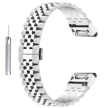 Meget Pænt Metal Universal Rem passer til Garmin Smartwatch - Sølv#serie_020