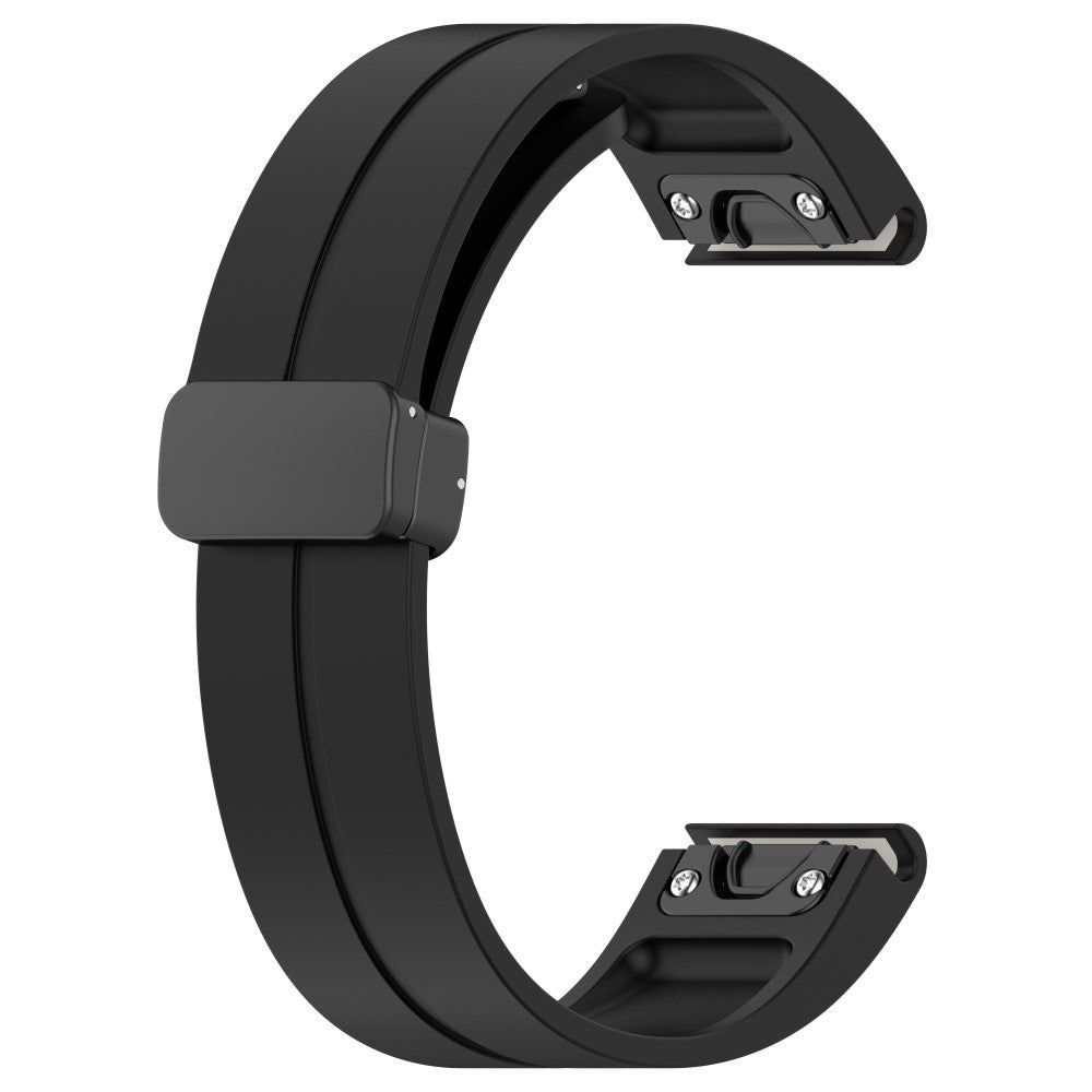 Mega Skøn Metal Og Silikone Universal Rem passer til Garmin Smartwatch - Sort#serie_1