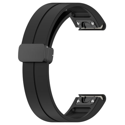 Mega Skøn Metal Og Silikone Universal Rem passer til Garmin Smartwatch - Sort#serie_1