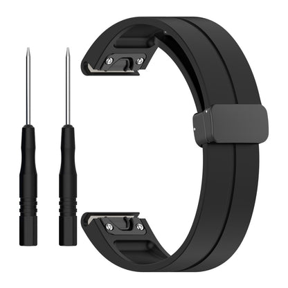 20mm silicone strap with tool for Garmin Fenix 7S / Quatix 3 / Descent MK2  - Black#serie_1