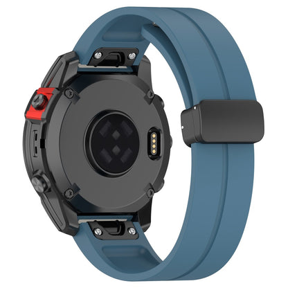 Mega Skøn Metal Og Silikone Universal Rem passer til Garmin Smartwatch - Blå#serie_5
