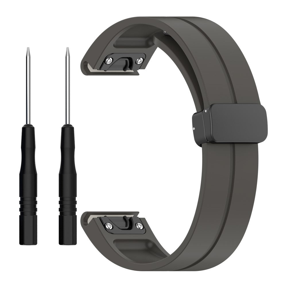 20mm silicone strap with tool for Garmin Fenix 7S / Quatix 3 / Descent MK2  - Dark Grey#serie_9