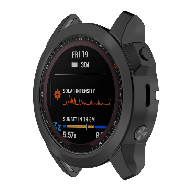 Mega Fint Silikone Cover til Garmin Fenix 7 - Sort#serie_1