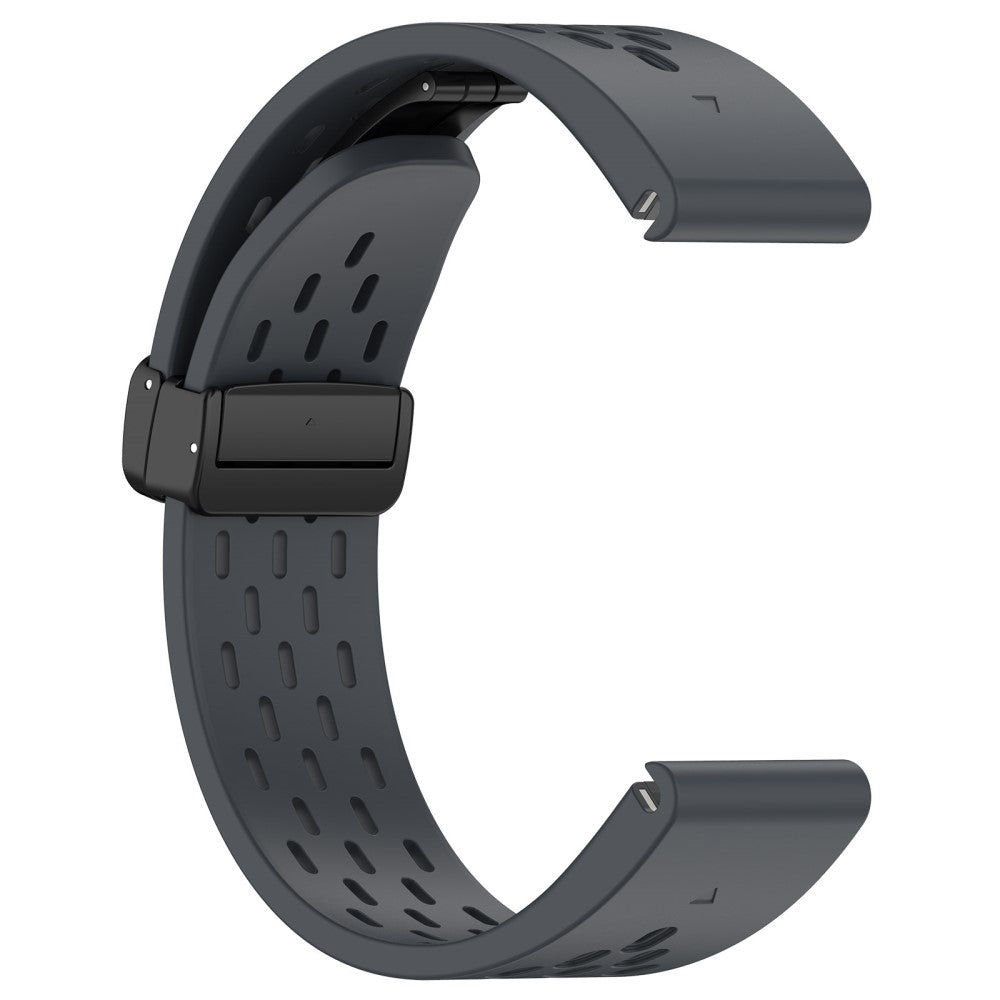 Super Smuk Metal Og Silikone Universal Rem passer til Smartwatch - Sølv#serie_3