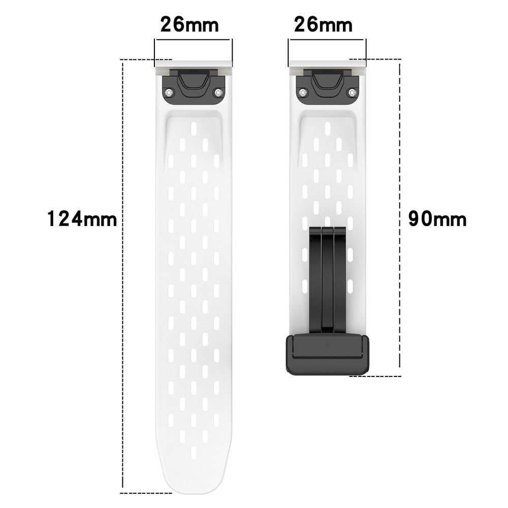 Super Smuk Metal Og Silikone Universal Rem passer til Smartwatch - Rød#serie_4