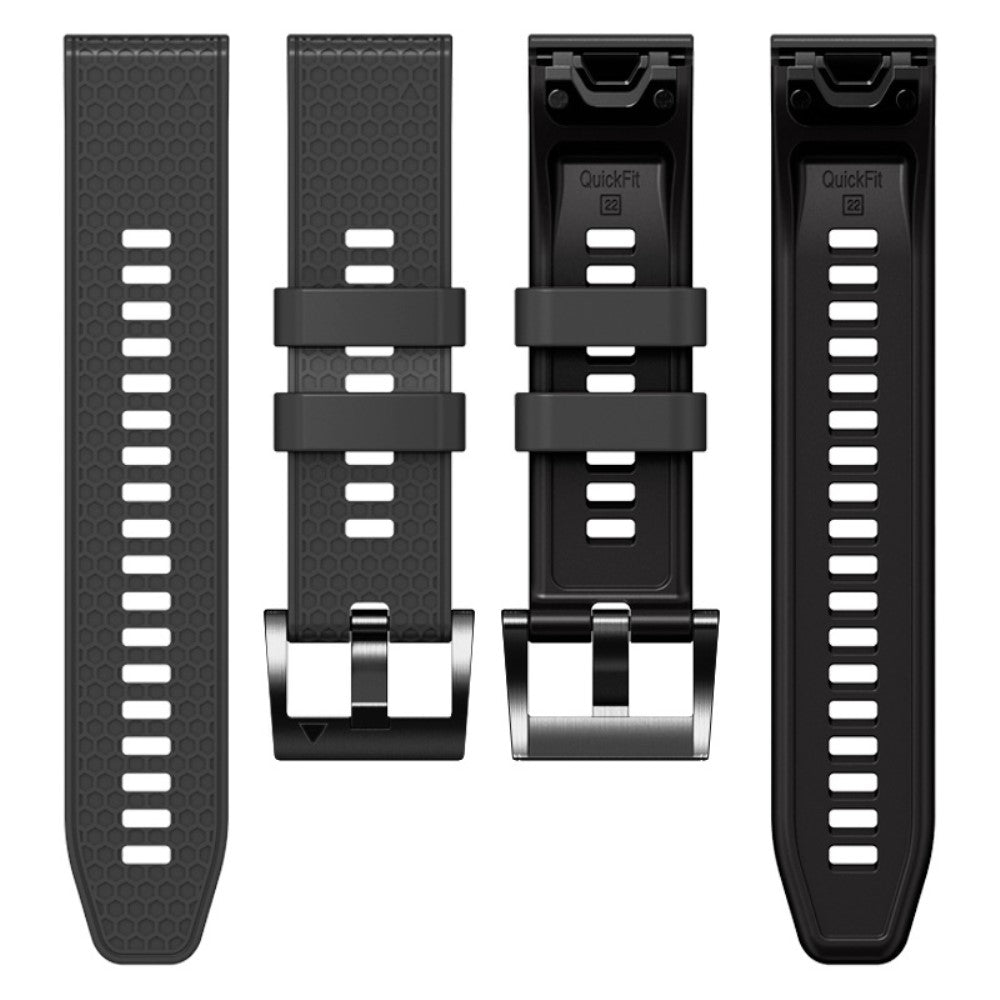 Super Fint Silikone Universal Rem passer til Smartwatch - Sølv#serie_9