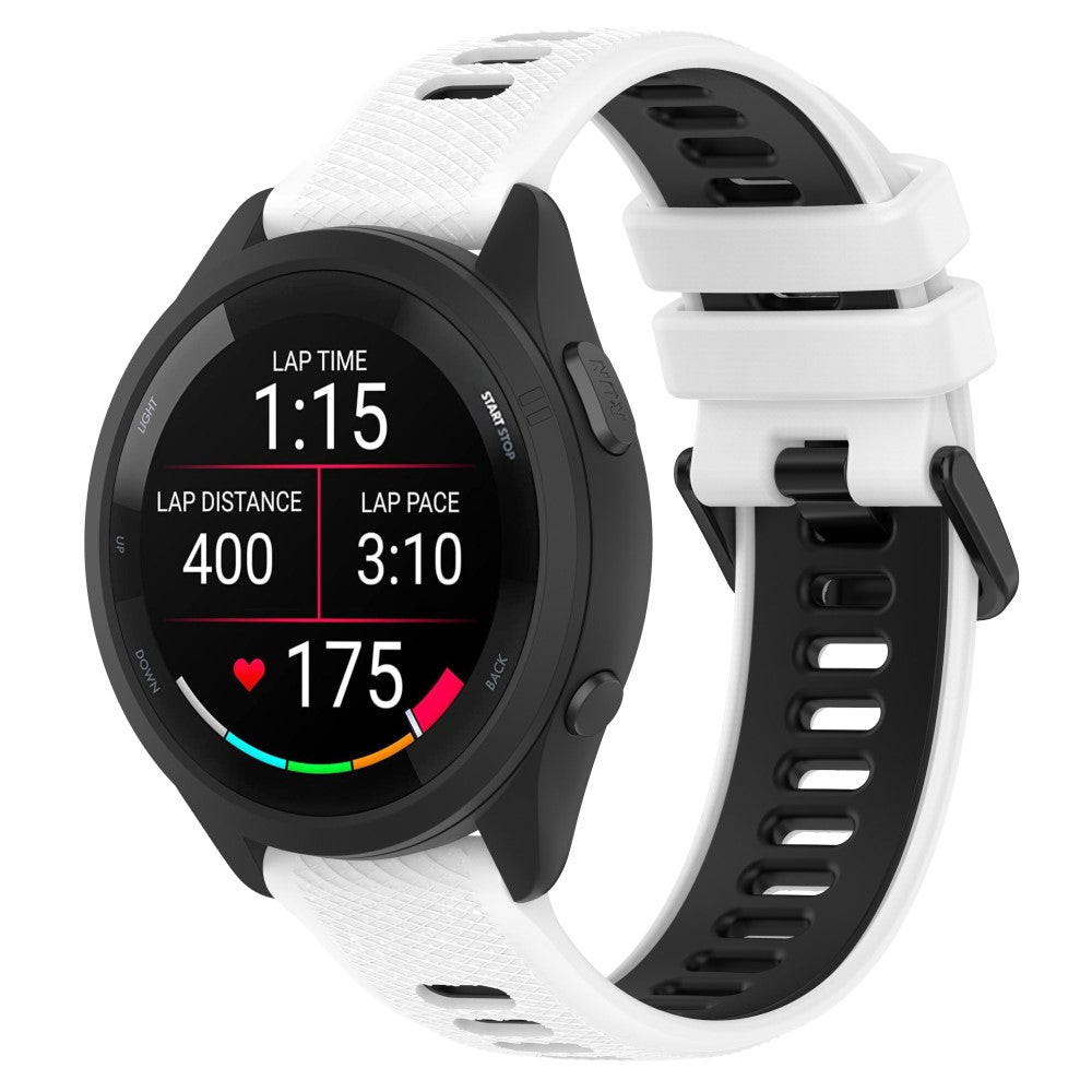 Mega Cool Silikone Rem passer til Garmin Forerunner 265S - Hvid#serie_4