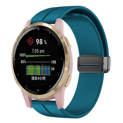 Rigtigt Sejt Silikone Universal Rem passer til Smartwatch - Grøn#serie_13