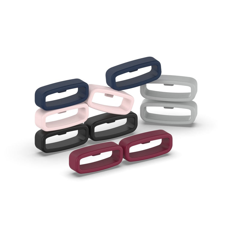 20mm Universal silicone strap loop - Black - Sort#serie_1