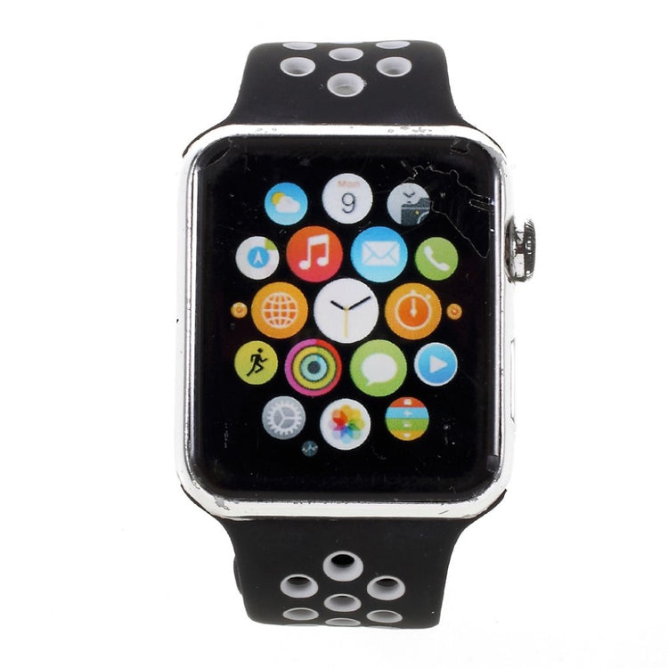 Helt vildt rart Apple Watch Series 1-3 42mm Silikone Rem - Sort#serie_9