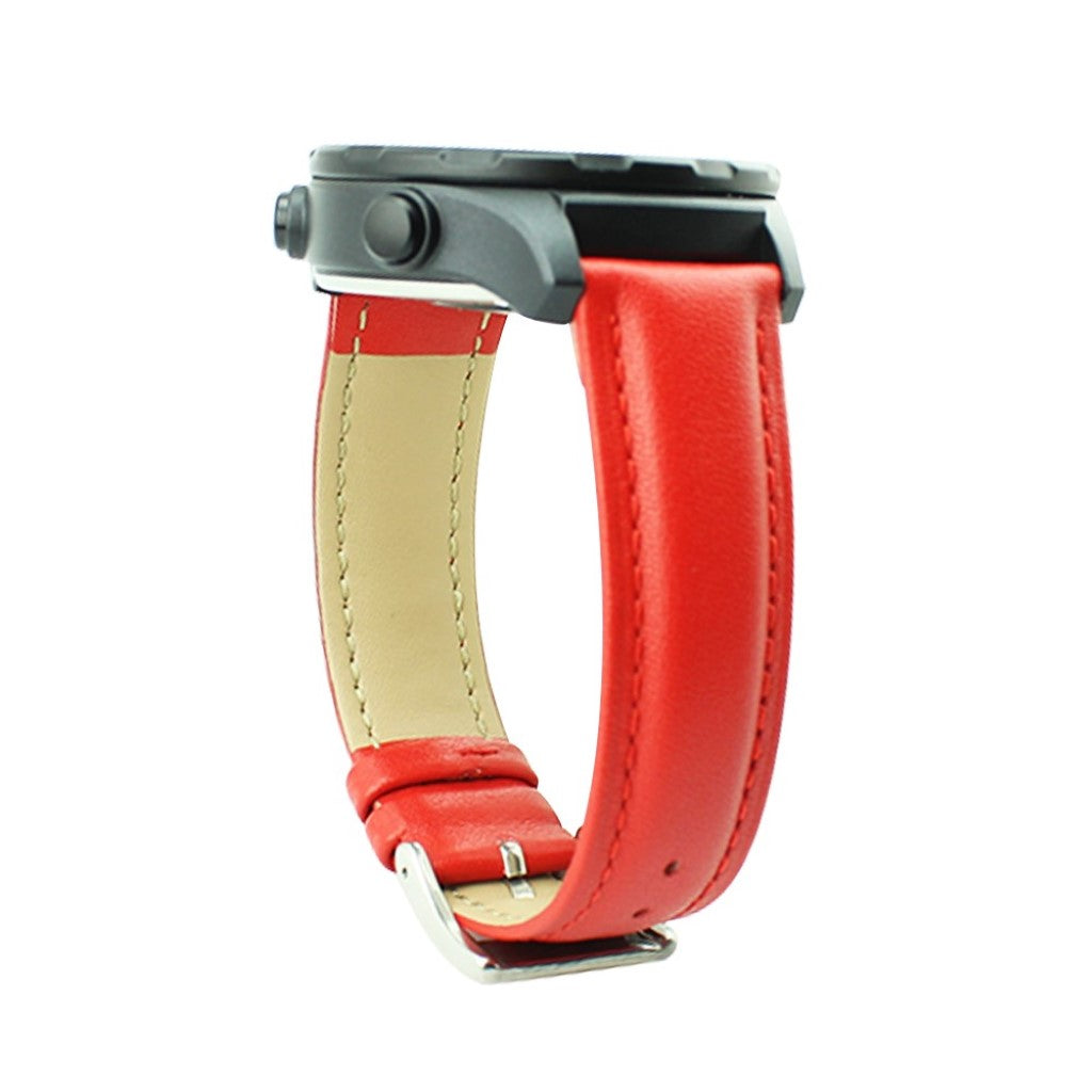 Helt vildt hårdfør Huawei Watch 2 Ægte læder Rem - Rød#serie_3