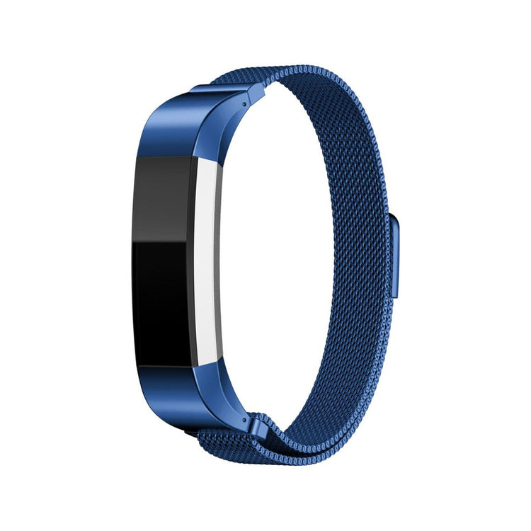 Super fint Fitbit Alta HR Metal Rem - Blå#serie_6