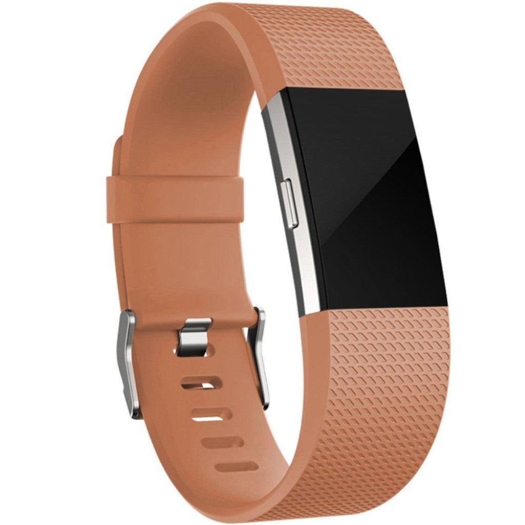 Mega cool Fitbit Charge 2 Silikone Rem - Brun#serie_8