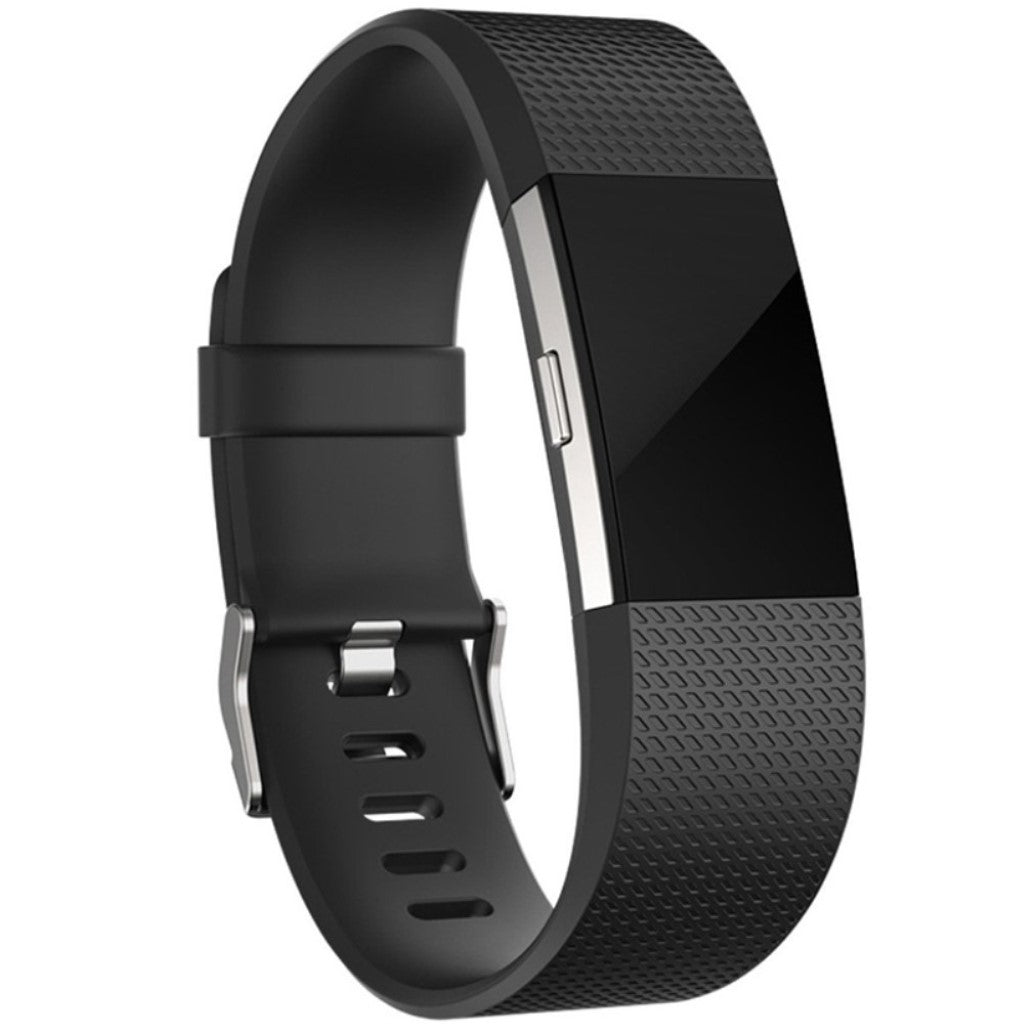 Mega cool Fitbit Charge 2 Silikone Rem - Sort#serie_9