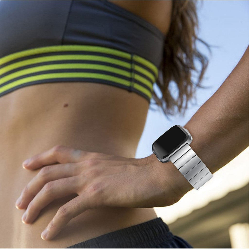 Rigtigt fint Fitbit Versa Metal Rem - Sølv#serie_1