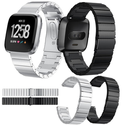 Rigtigt fint Fitbit Versa Metal Rem - Sort#serie_2