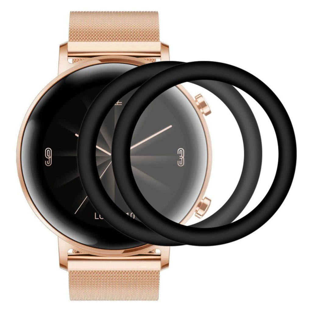 2stk Huawei Watch GT 2 42mm Plastik Skærmbeskytter - Gennemsigtig#serie_262