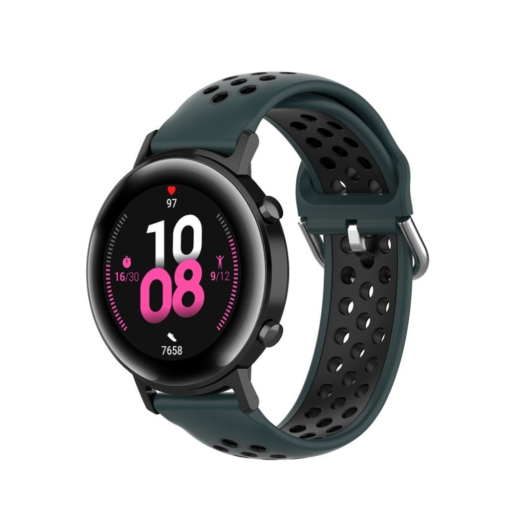 Kønt Amazfit Youth / Huawei Watch GT 2 42mm Silikone Rem - Grøn#serie_13