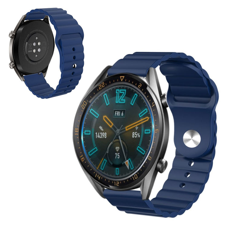 Nydelig Amazfit Youth / Huawei Watch GT 2 42mm Silikone Rem - Blå#serie_8