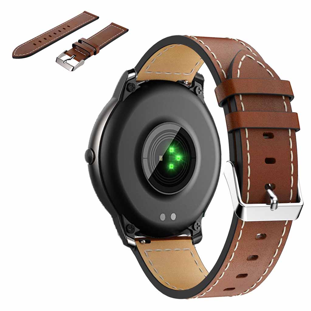 Universal simple genuine leather watch band - Brown#serie_3