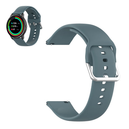 22mm Universal silicone sports watch band - Blackish Green / Size: S#serie_13
