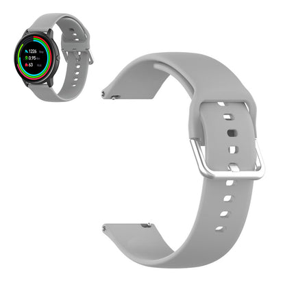 22mm Universal silicone sports watch band - Grey / Size: S#serie_7
