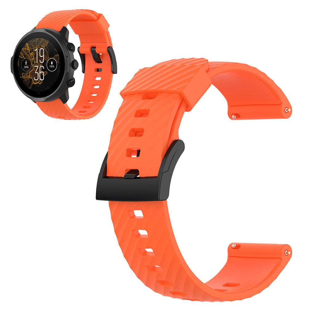 Super sejt Universal Suunto Silikone Rem - Orange#serie_5