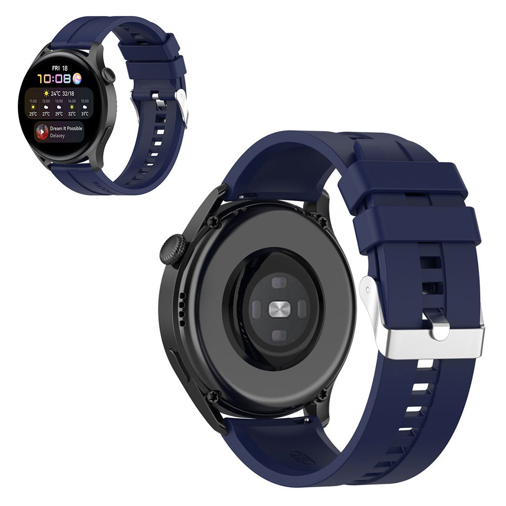 22mm Universal silicone watch strap - Midnight Blue#serie_14