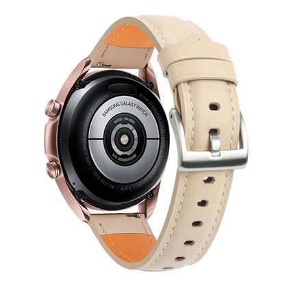 22mm Universal cowhide leather watch strap - Apricot#serie_4