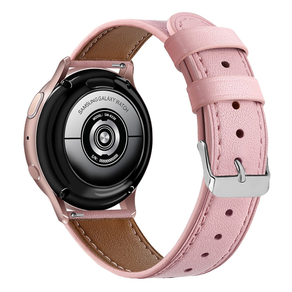 20mm Universal cowhide genuine leather watch strap - Pink#serie_2