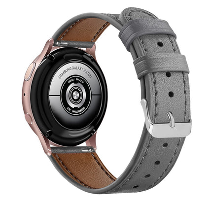 20mm Universal cowhide genuine leather watch strap - Grey#serie_8