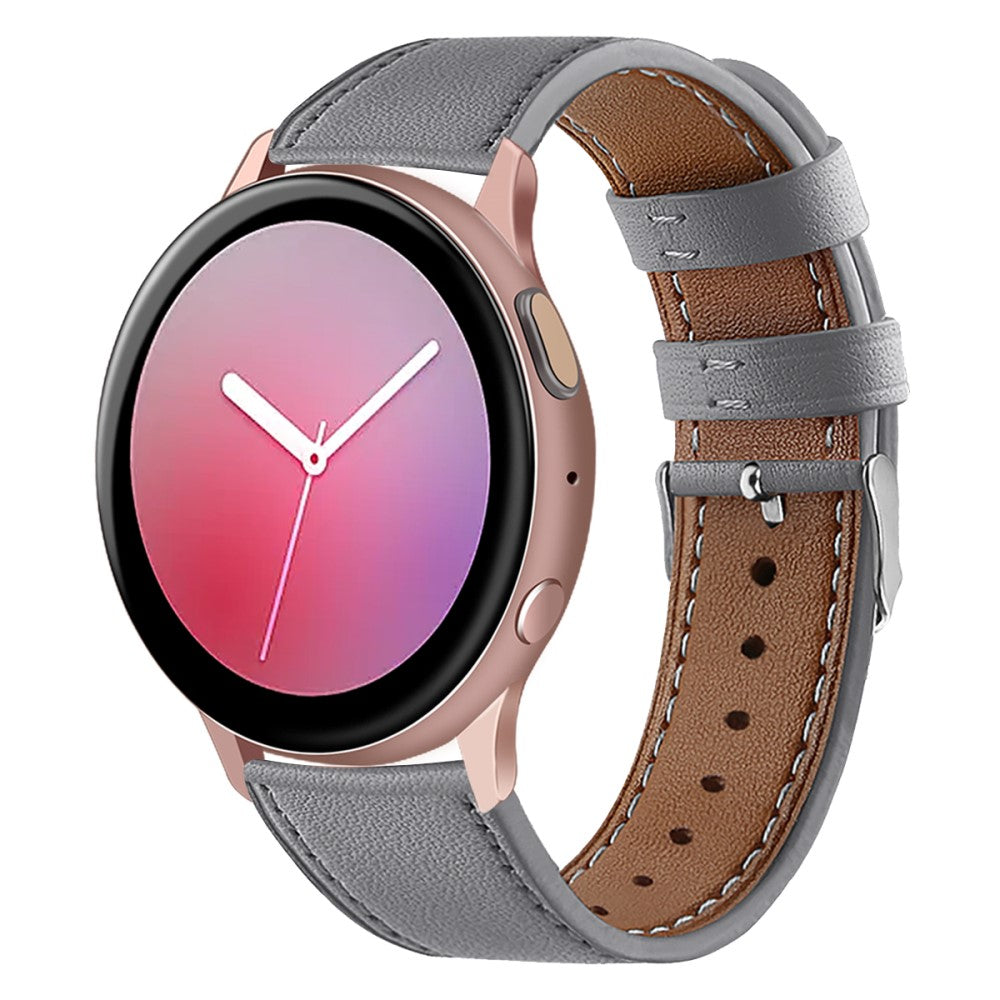 22mm Universal cowhide genuine leather watch strap - Grey#serie_8