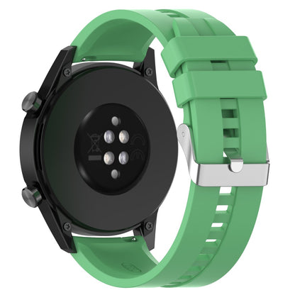 20mm Universal adjustable silicone watch strap - Silver Steel Buckle / Mint Green#serie_7