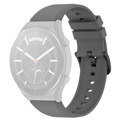 22mm Universal simple silicone watch strap - Dark Grey#serie_8