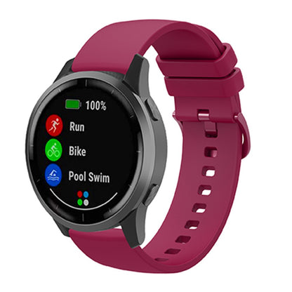 20mm Universal solid color silicone watch strap - Fuchsia#serie_1