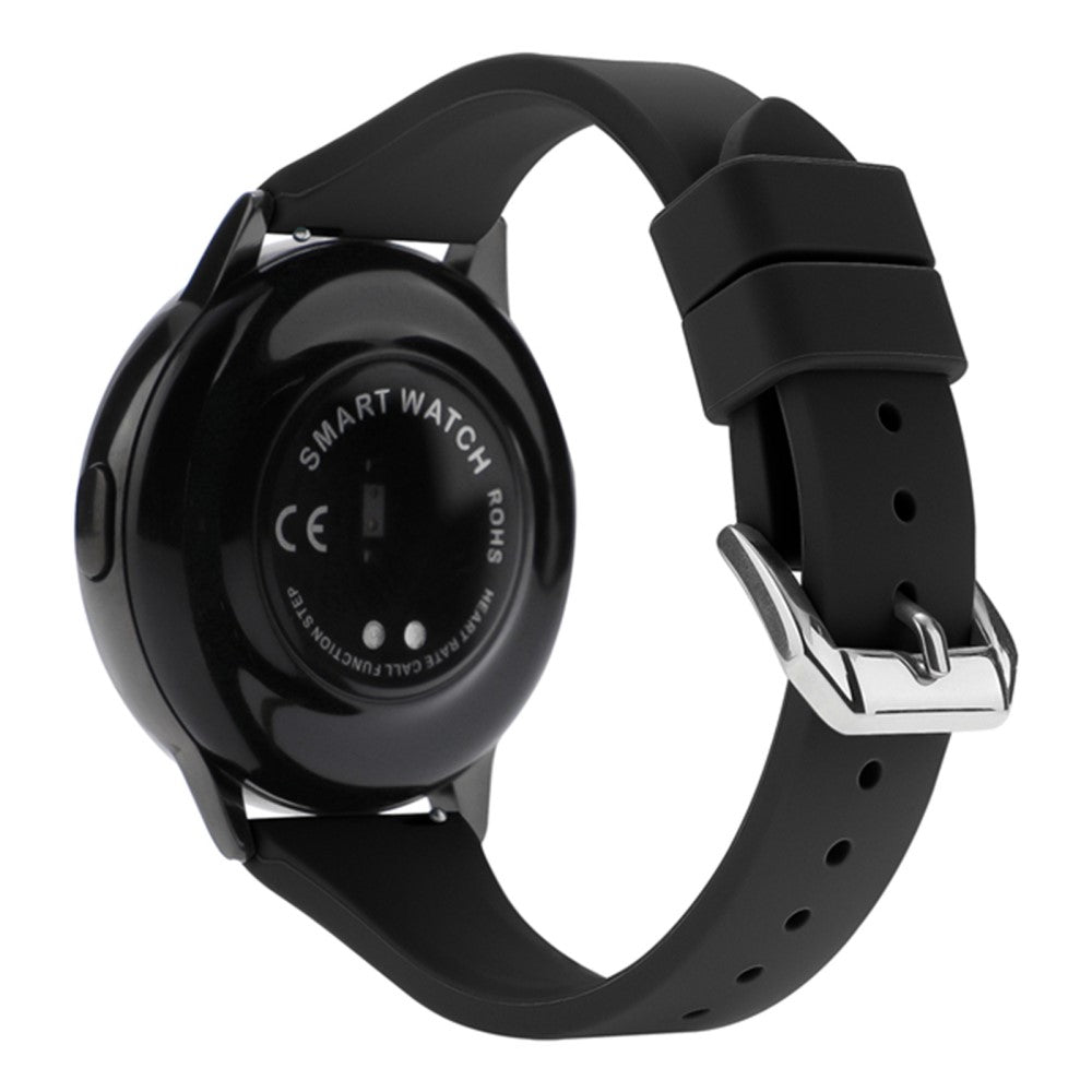 22mm Universal silicone watch strap - Black#serie_7