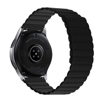 22mm Universal silicone watch strap - Black Size: L#serie_4