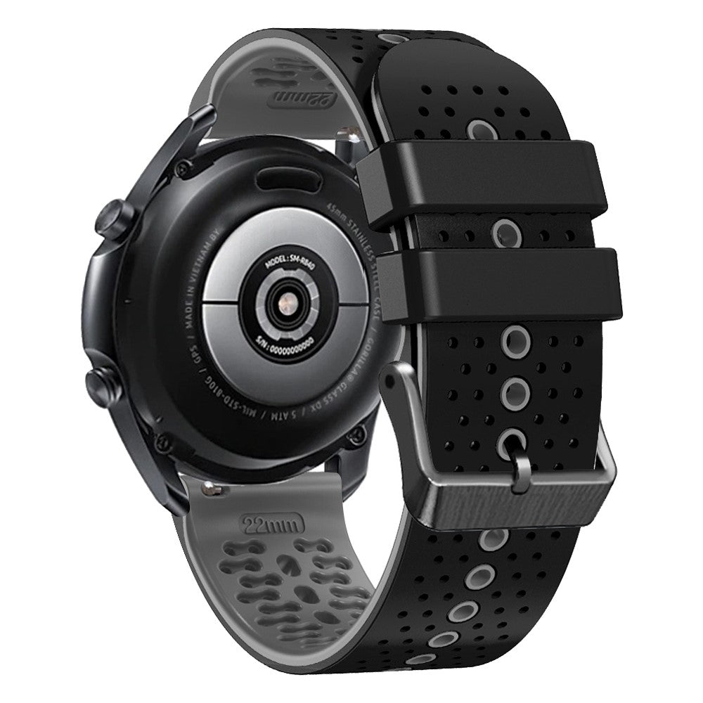 22mm Universal dual color watch strap - Black / Grey#serie_6