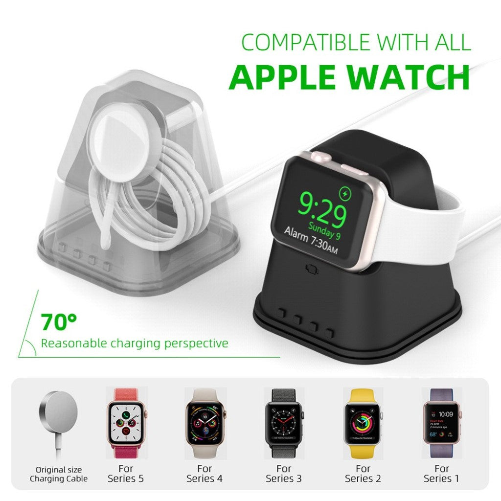 Universal Apple Smartwatch Silikone Holder - Sort#serie_1