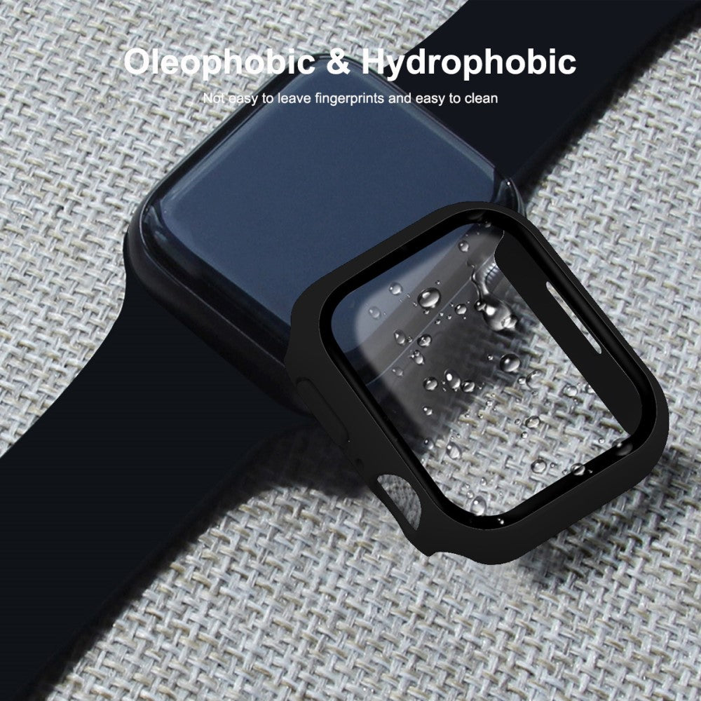 Meget Fed Apple Watch Series 7 41mm Cover med Skærmbeskytter i Plastik og Hærdet Glas - Blå#serie_3