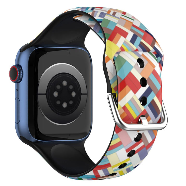 Meget slidstærk Apple Watch Series 7 41mm Silikone Rem - Flerfarvet#serie_2