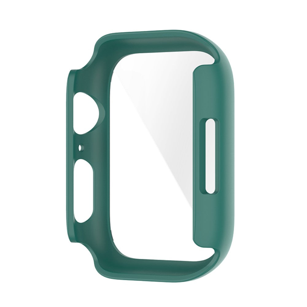 Rigtigt Flot Apple Watch Series 7 41mm Cover med Skærmbeskytter i Plastik og Hærdet Glas - Grøn#serie_8