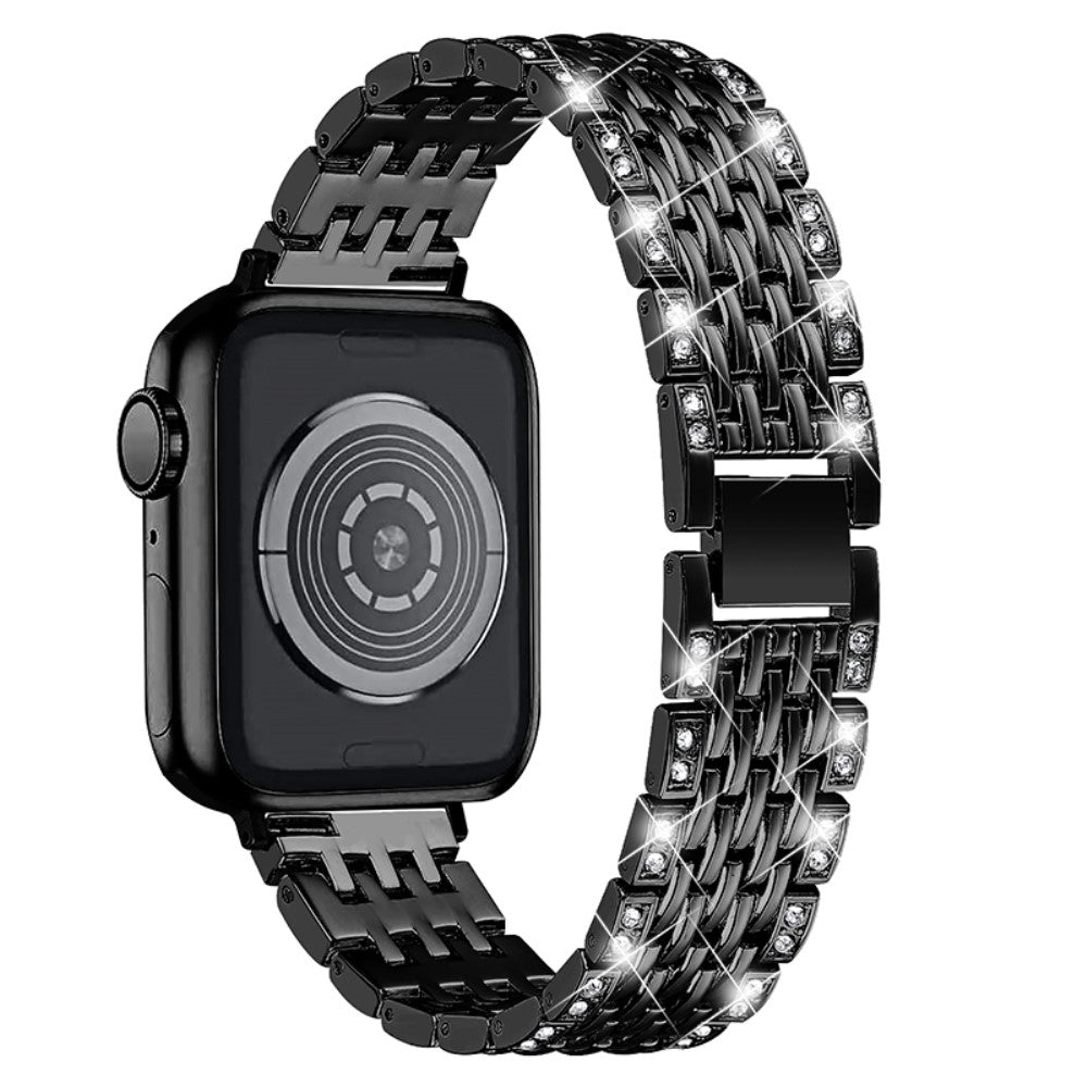 Fantastisk Apple Watch Series 7 41mm Metal og Rhinsten Rem - Sort#serie_1