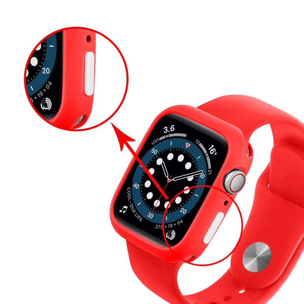 Apple Watch Series 7 41mm  Silikone Bumper  - Rød#serie_7