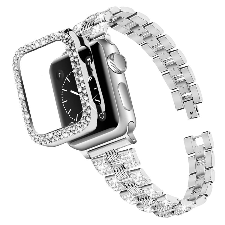 Apple Watch Series 7 41mm Metal Rem med Cover - Sølv#serie_5