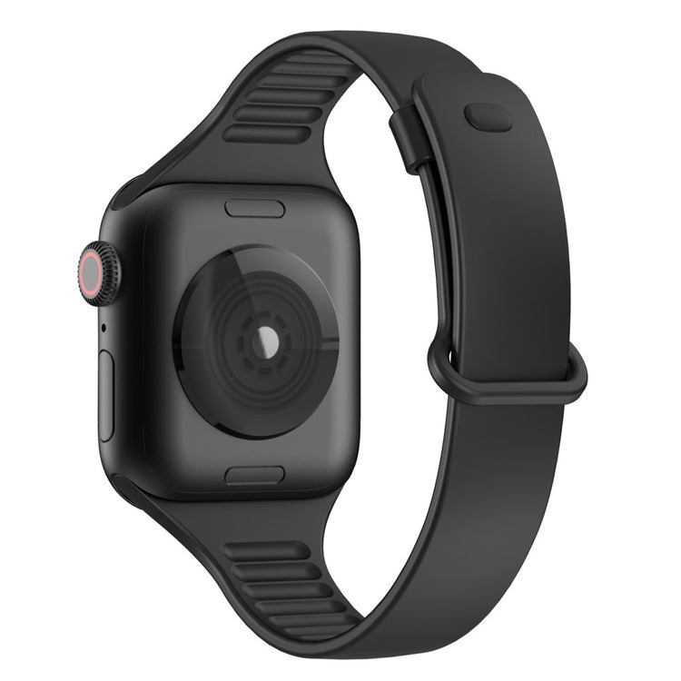 Vildt slidstærk Apple Watch Series 7 41mm Silikone Rem - Sort#serie_1