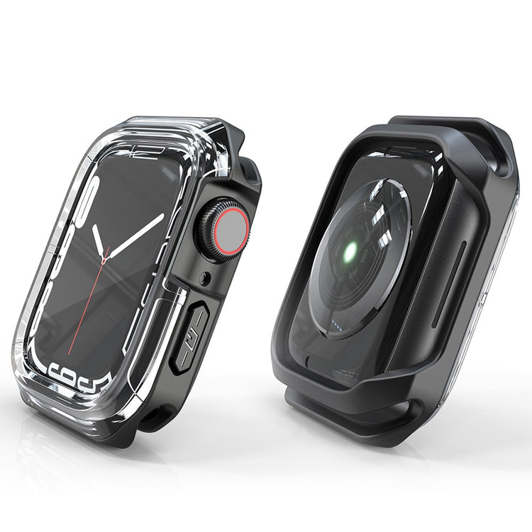 Apple Watch Series 7 41mm Gennemsigtig Silikone Bumper  - Sort#serie_3