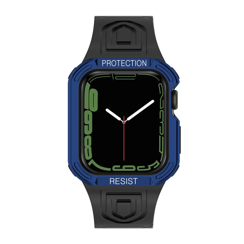 Apple Watch Series 7 41mm Plastik Rem med Etui - Sort#serie_9