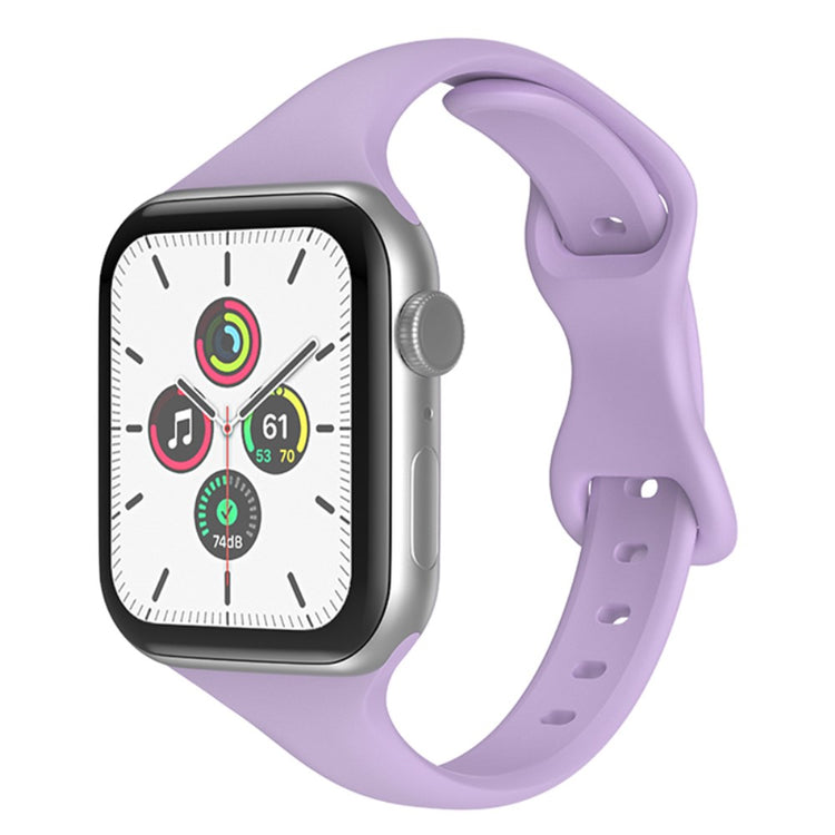 Rigtigt holdbart Apple Watch Series 7 41mm Silikone Rem - Lilla#serie_13